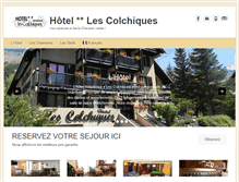 Tablet Screenshot of hotel-lescolchiques.com